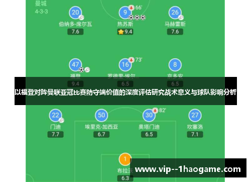 以福登对阵曼联亚冠比赛防守端价值的深度评估研究战术意义与球队影响分析
